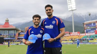Gurnoor Brar and Harsh Dubey make ODI debuts for India in Dharamsala